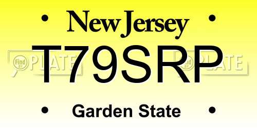 T79SRP New Jersey License Plate