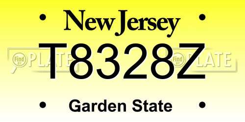 T8328Z New Jersey License Plate