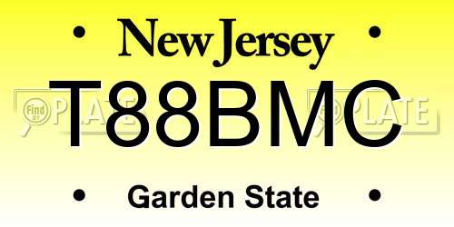 T88BMC New Jersey License Plate