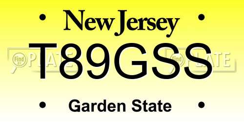 T89GSS New Jersey License Plate