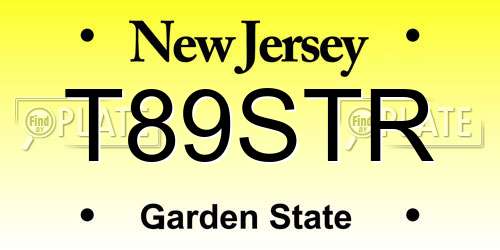 T89STR New Jersey License Plate