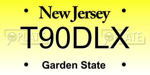 T90DLX New Jersey License Plate