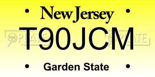 T90JCM New Jersey License Plate