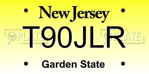 T90JLR New Jersey License Plate