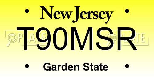 T90MSR New Jersey License Plate