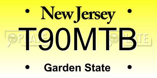 T90MTB New Jersey License Plate