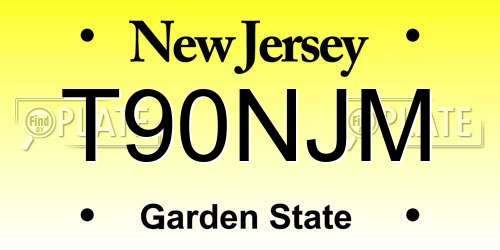 T90NJM New Jersey License Plate