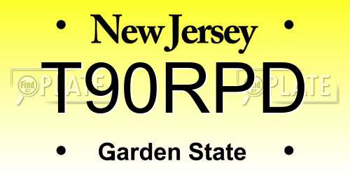 T90RPD New Jersey License Plate