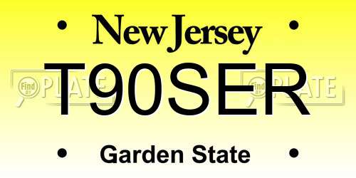 T90SER New Jersey License Plate
