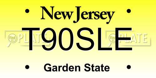 T90SLE New Jersey License Plate