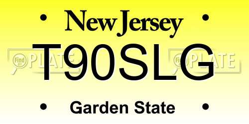 T90SLG New Jersey License Plate