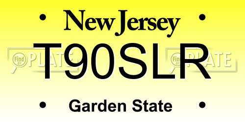 T90SLR New Jersey License Plate