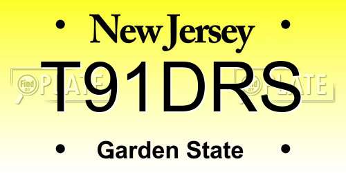 T91DRS New Jersey License Plate