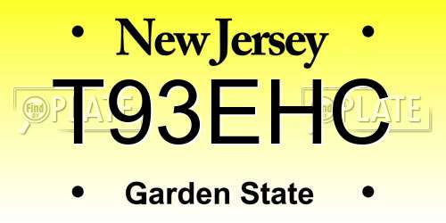 T93EHC New Jersey License Plate