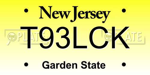 T93LCK New Jersey License Plate