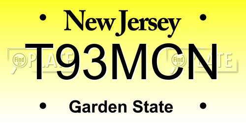 T93MCN New Jersey License Plate