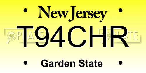 T94CHR New Jersey License Plate