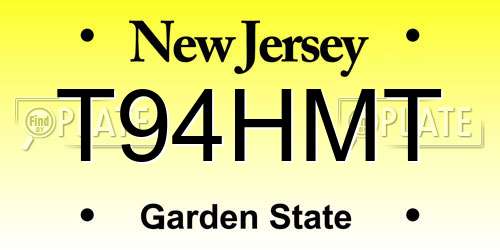T94HMT New Jersey License Plate