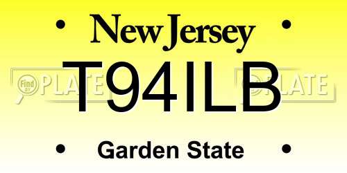 T94ILB New Jersey License Plate