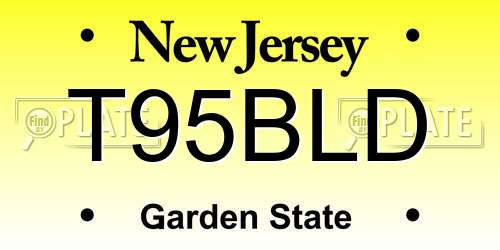 T95BLD New Jersey License Plate