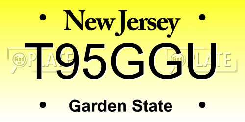 T95GGU New Jersey License Plate