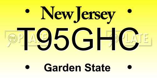 T95GHC New Jersey License Plate