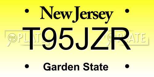 T95JZR New Jersey License Plate