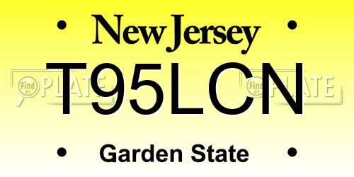 T95LCN New Jersey License Plate