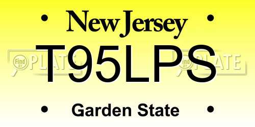 T95LPS New Jersey License Plate