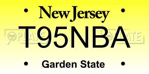 T95NBA New Jersey License Plate