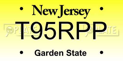 T95RPP New Jersey License Plate
