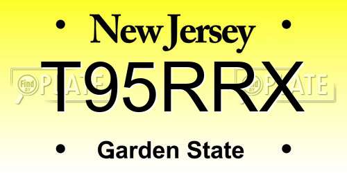 T95RRX New Jersey License Plate