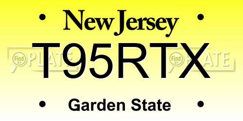 T95RTX New Jersey License Plate