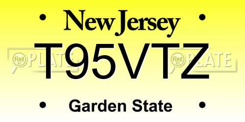 T95VTZ New Jersey License Plate