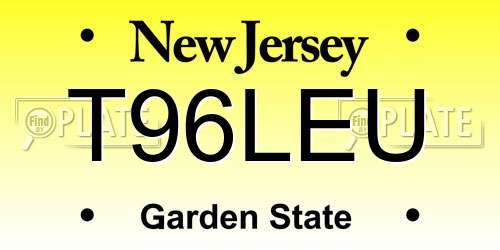 T96LEU New Jersey License Plate
