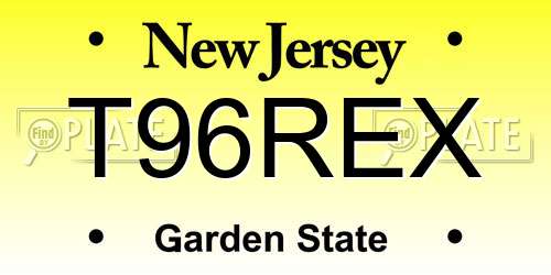 T96REX New Jersey License Plate
