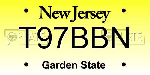 T97BBN New Jersey License Plate