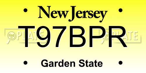 T97BPR New Jersey License Plate