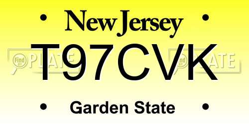 T97CVK New Jersey License Plate
