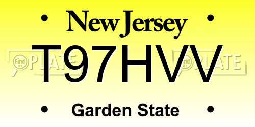 T97HVV New Jersey License Plate