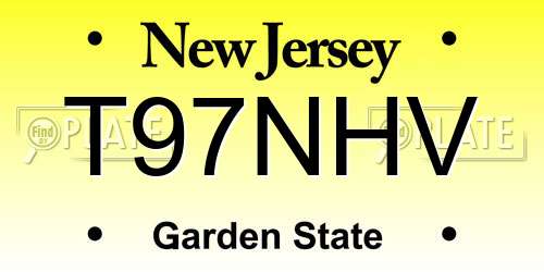 T97NHV New Jersey License Plate