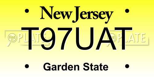 T97UAT New Jersey License Plate