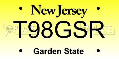 T98GSR New Jersey License Plate
