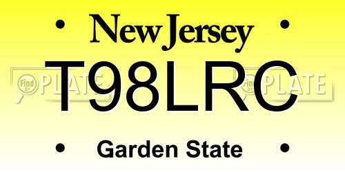 T98LRC New Jersey License Plate