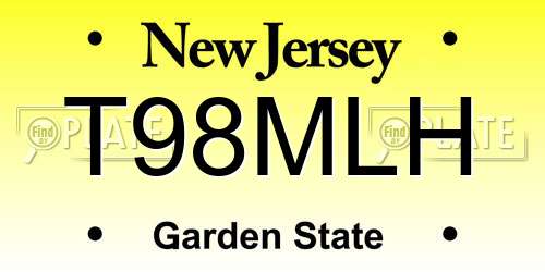 T98MLH New Jersey License Plate