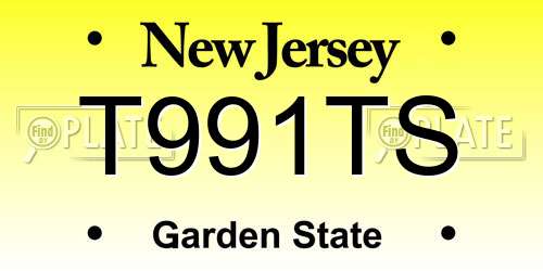 T991TS New Jersey License Plate