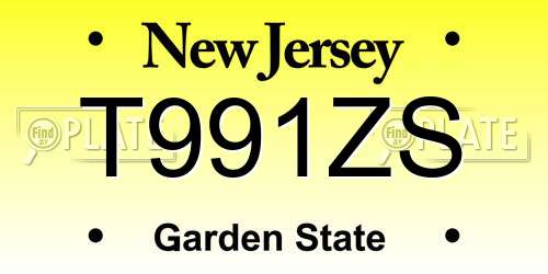 T991ZS New Jersey License Plate