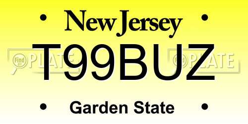 T99BUZ New Jersey License Plate