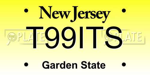 T99ITS New Jersey License Plate