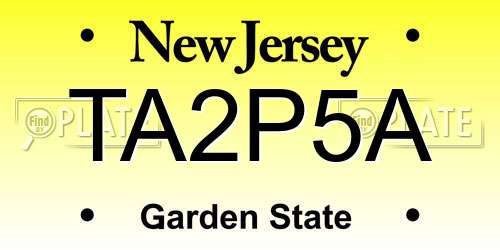 TA2P5A New Jersey License Plate